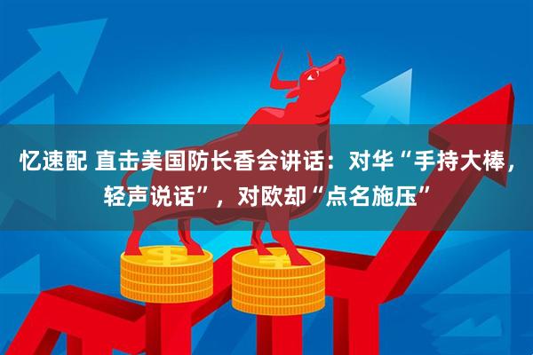 忆速配 直击美国防长香会讲话：对华“手持大棒，轻声说话”，对欧却“点名施压”
